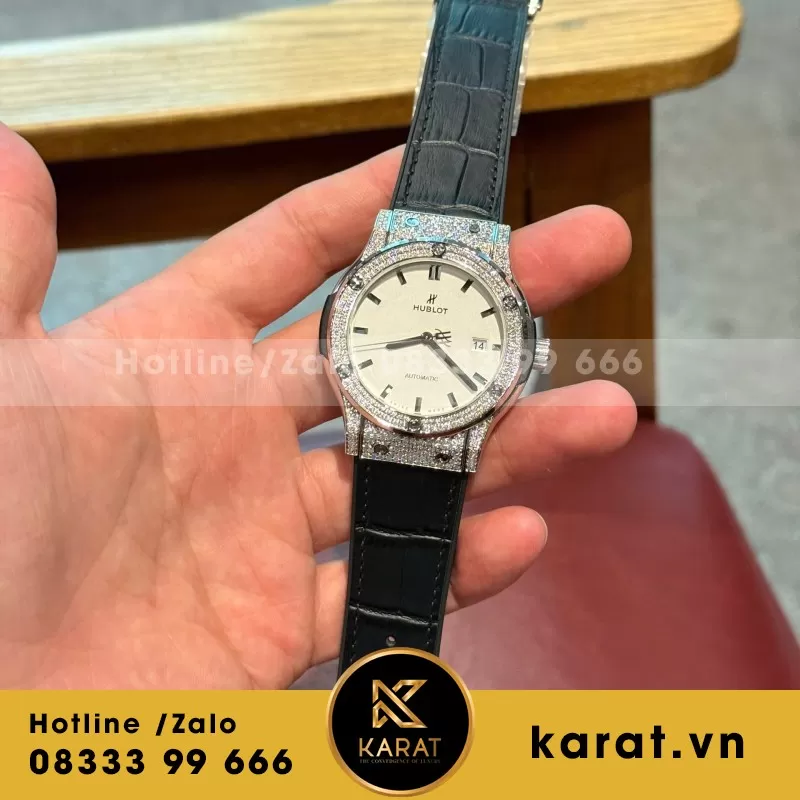 HB Classic Fusion APS độ full hơn 300 viên moissanite Size 42mm - Ảnh 6