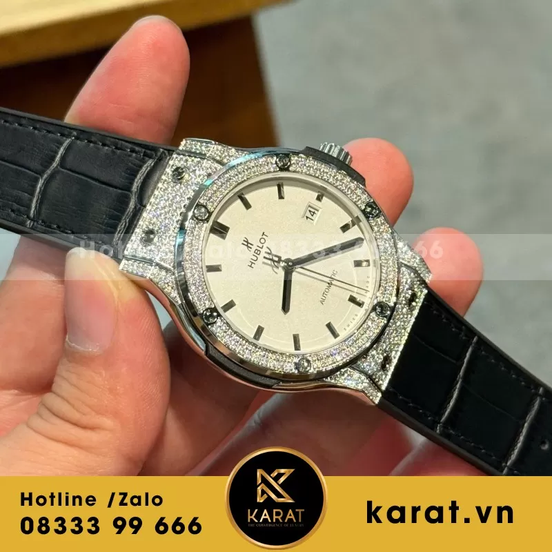 HB Classic Fusion APS độ full hơn 300 viên moissanite Size 42mm - Ảnh 4