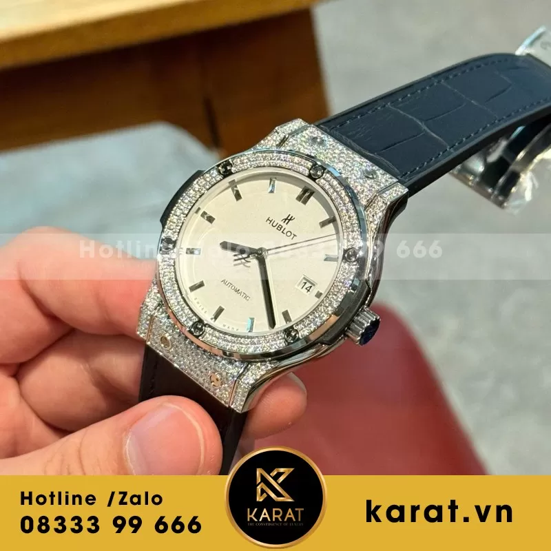 HB Classic Fusion APS độ full hơn 300 viên moissanite Size 42mm - Ảnh 3