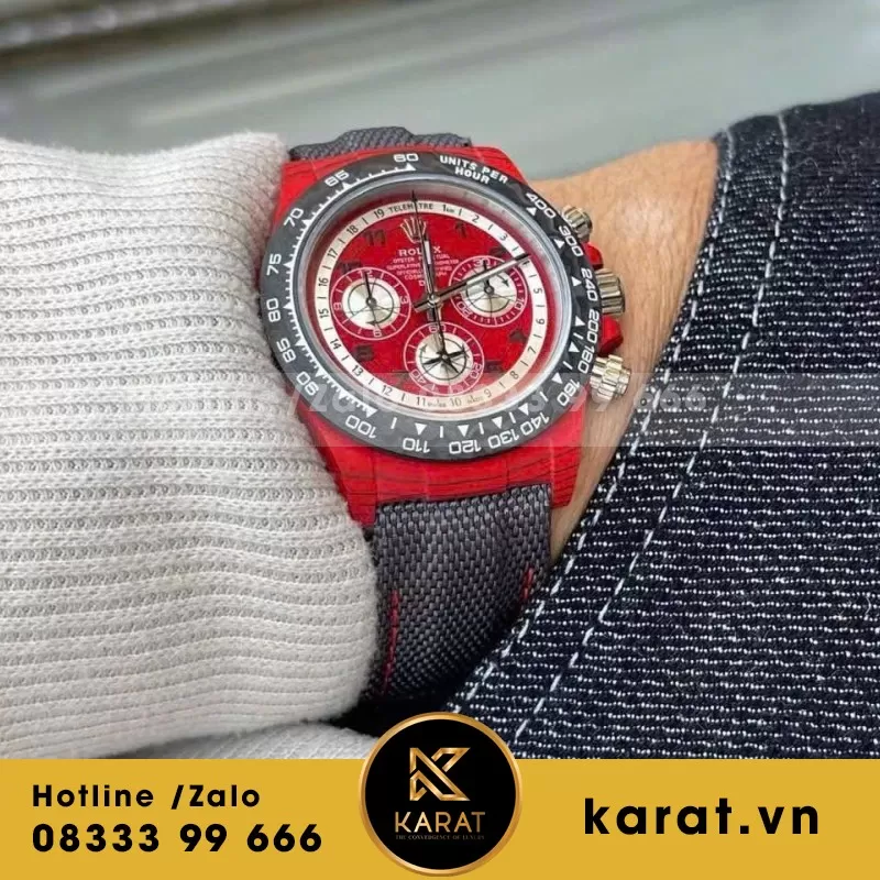 Đồng hồ Rolex Replica Daytona Cosmograph DIW Carbon 40mm - Ảnh 10