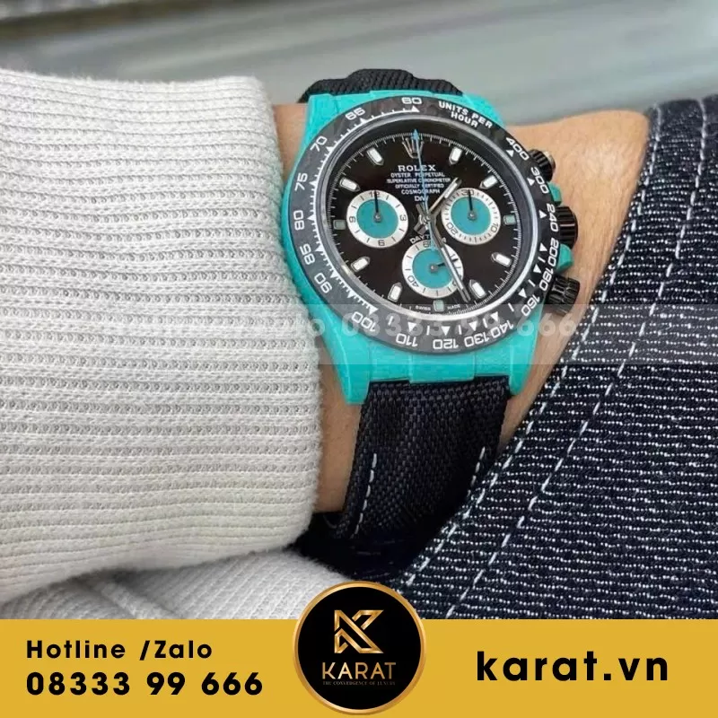 Đồng hồ Rolex Replica Daytona Cosmograph DIW Carbon 40mm - Ảnh 8