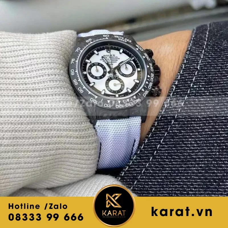 Đồng hồ Rolex Replica Daytona Cosmograph DIW Carbon 40mm - Ảnh 7