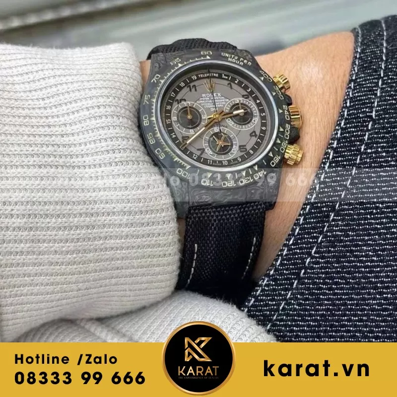 Đồng hồ Rolex Replica Daytona Cosmograph DIW Carbon 40mm - Ảnh 5