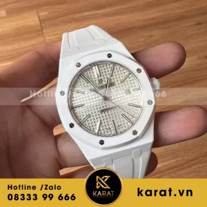 Audemars piguet royal oak 15400 chế tác vỏ ceramic trắng