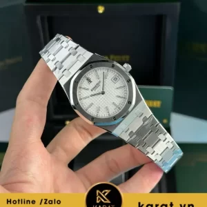 Audemars Piguet Royal Oak Jumbo White Guilloche Dial 15202ST fake