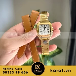 Bộ Sưu Tập Đồng Hồ Cartier Nữ Chế Tác Santos WSSA0063 35mm