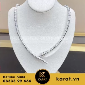 BVl serpenti necklaces white gold full diamond