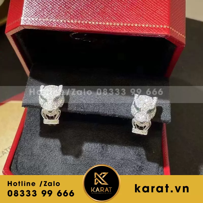 Cartier panthere earrings 18k