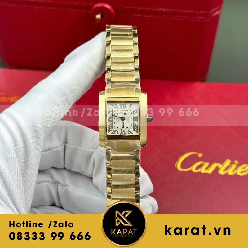Đồng hồ Cartier Tank Francaise Ladies small model— size 21.2mm x 25.7mm— máy Pin Quartz Ronda Thuỵ Sỹ— M1 Factory