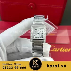 Đồng hồ Cartier Tank Francaise Ladies small model— size 21.2mm x 25.7mm— máy Pin Quartz Ronda Thuỵ Sỹ— M1 Factory