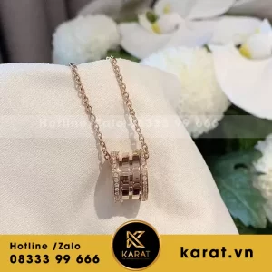 Dây chuyền BVLgari Vàng Hồng 18k, Kim cương thiên nhiên