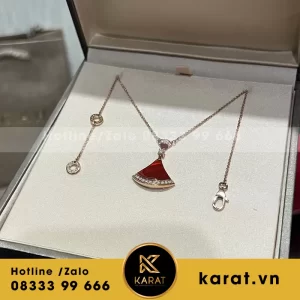 Dây Chuyền Nữ Bvlgari Divas’ Dream Diamond Carnelian Element 18K Rose Gold