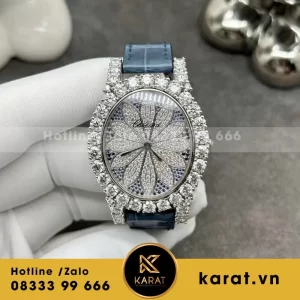 Đồng Hồ Chopard Nữ Đính Vàng Trắng 18k Full Kim Cương Thiên Nhiên 34mm