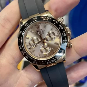 Đồn Hồ Rolex Rep 1:1 Cosmograph Daytona 116515LN Mặt Số Sundust Nạm Kim Cương Baguette