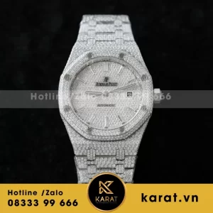 Đồng Hồ Audemars Piguet 15400 Chế Tác Full Kim Cương Moissanite Hong Kong 41mm