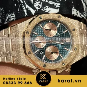 Đồng hồ audemars piguet 26331 frosted gold blue dial rose gold replica