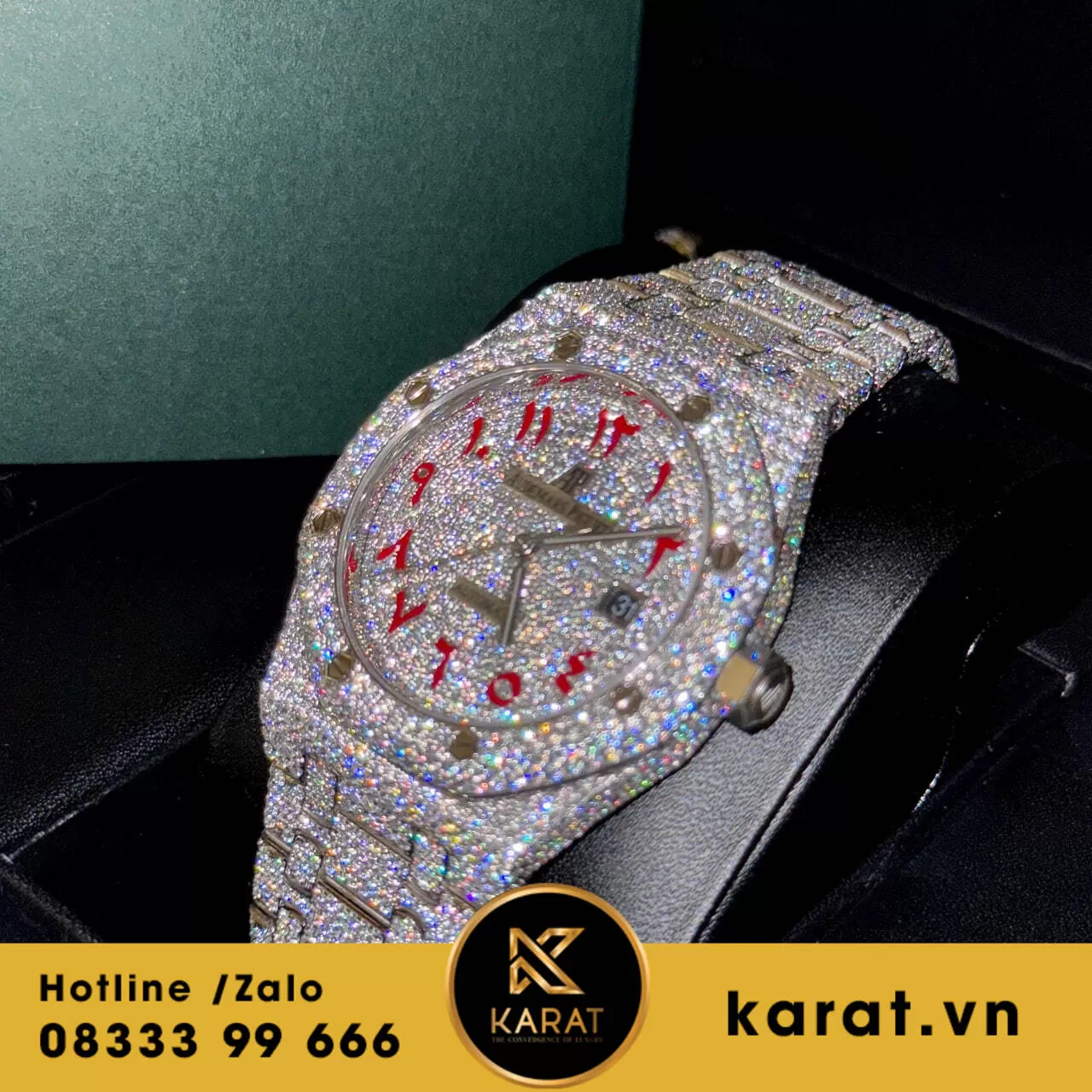 Đồng hồ Audemars Piguet chế tác full kim cương moissanite