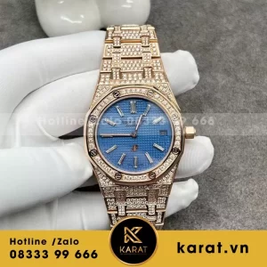 Đồng Hồ Audemars Piguet Jumbo Extra Thin 15202 Chế Tác Vàng 18k Kim Cương Thiên Nhiên 39mm