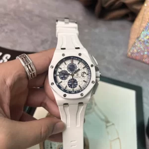 Đồng Hồ Audemars Piguet Like Auth Royal Oak Offshore White Ceramic 3126 Movement