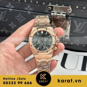 Đồng Hồ Audemars Piguet Royal Oak 26240 Replica 11 Màu Vàng Hồng Mặt Xanh APS 41mm