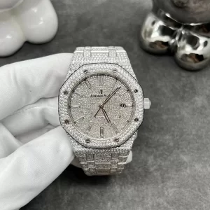 Đồng Hồ Audemars Piguet Royal Oak chế tác vàng nguyên khối 18k, full kim cương thiên nhiên