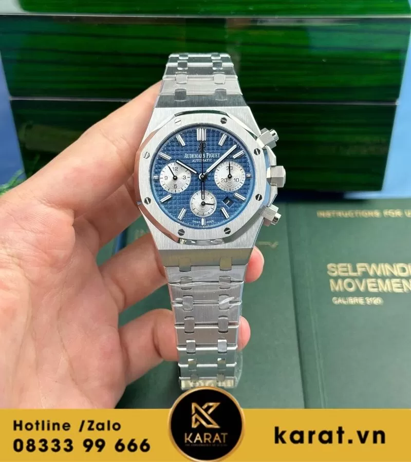 Đồng hồ Audemars Piguet Royal Oak Chrono 26331 blue dial replica