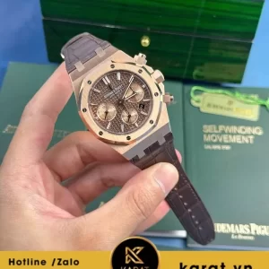 Đồng hồ Audemars Piguet Royal Oak Chrono 26331 rose gold dây da