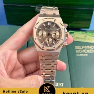 Đồng hồ Audemars Piguet Royal Oak Chronograph 26331 mặt chocolate vàng hồng fake