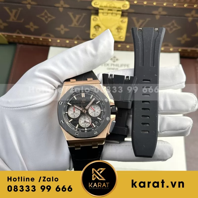 Đồng Hồ Audemars Piguet Royal Oak Offshore Chronograph 26420 Rep 1 1 Mặt Xanh Nhà Máy APP 43mm