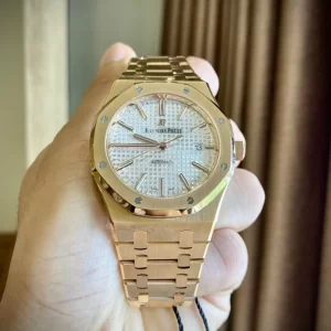 Đồng Hồ Audemars Piguet Super Fake 1:1 Royal Oak Rose Gold Silver
