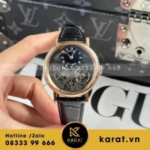 Đồng Hồ Breguet Tradition 7057 Replica Cao Cấp Dây Da Đen Viền Vàng Nhà Máy ZF 40mm