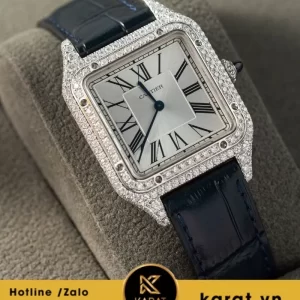 Đồng hồ Cartier Santos Dumon Large full moissanite