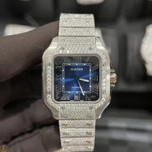 Đồng Hồ Cartier Siêu Cấp 1:1 Santos De Cartier WSSA0030 Full Diamond
