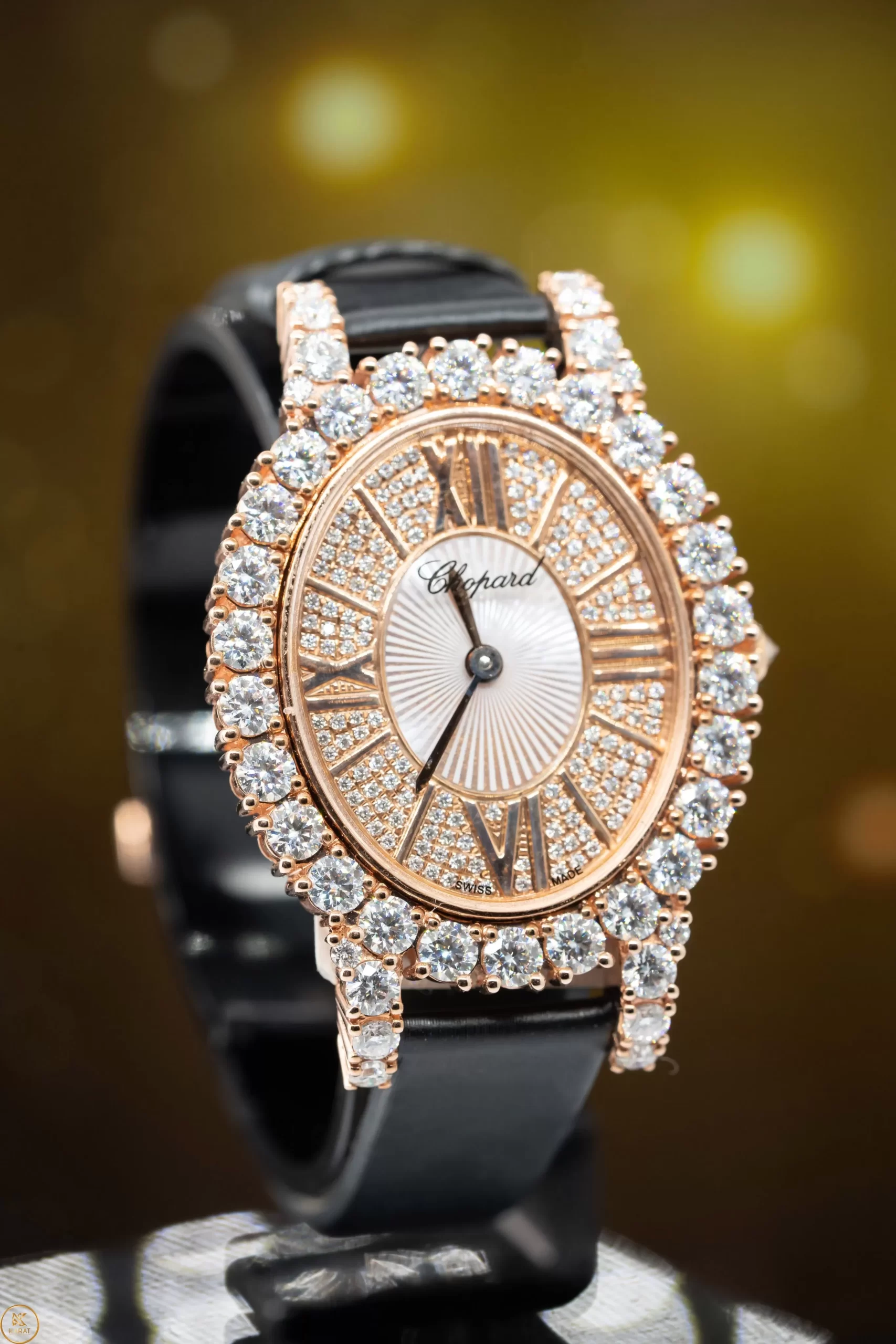 Chopard vàng đúc 10k kim moissanite