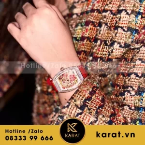 Đồng Hồ Franck Muller Replica 11 Vanguard V32 Skeleton Mặt Hoa 36mm