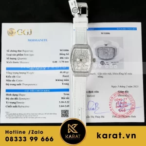 Đồng Hồ Franck Muller V32 Vanguard Lady Heart Chế Tác Đính Kim Cương Nhân Tạo 36mm