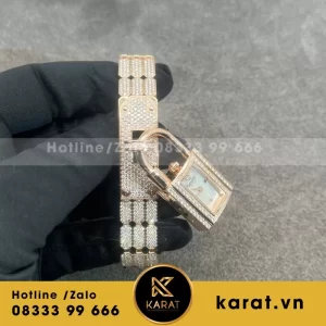 Đồng Hồ Hermes Chế Tác Vàng Khối 18k Full Kim Cương Thiên Nhiên