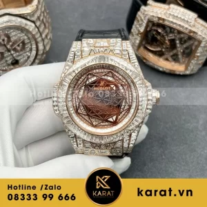 Đồng Hồ Hublot Big Bang Sang Bleu Vàng 18K Kim Cương Thiên Nhiên 44mm