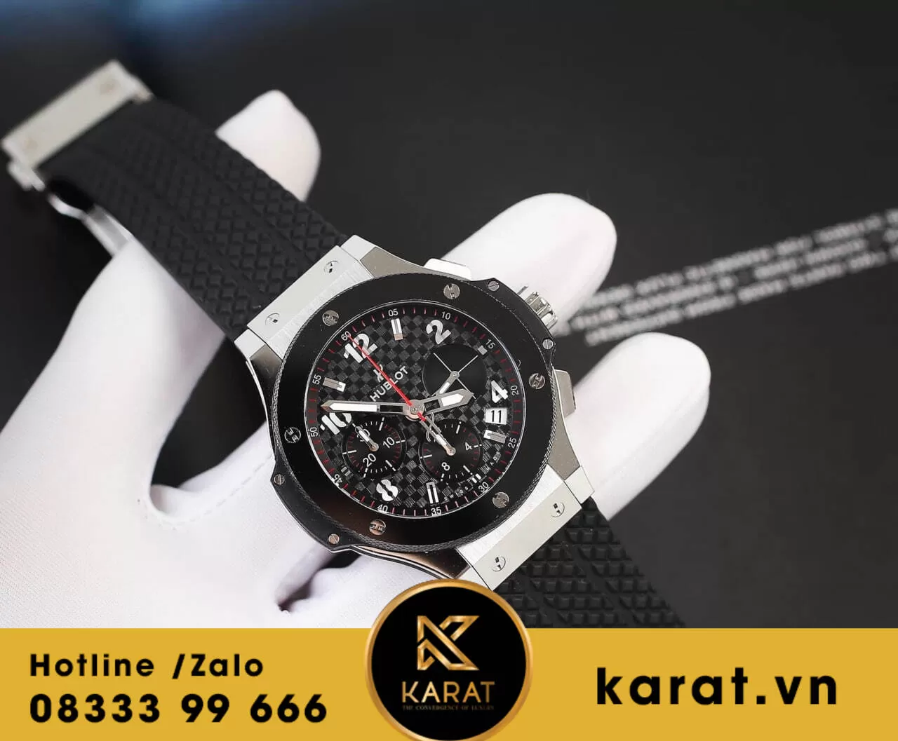 Đồng hồ Hublot Bigbag steel chronograph ceramic benze