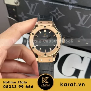 Đồng Hồ Hublot Classic Fusion King Gold Black Replica 1:1 Nhà Máy JJF 38mm
