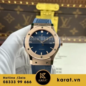 Đồng Hồ Hublot Classic Fusion King Gold Blue Replica 1:1 Nhà Máy JJF 38mm