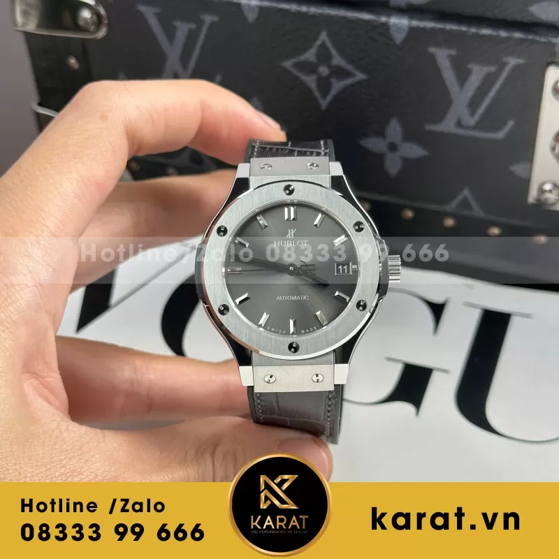 Đồng Hồ Hublot Classic Fusion Titanium Grey Replica 1:1 Nhà Máy JJF 38mm