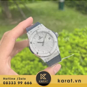Đồng hồ hublot fusion replica 42mm full moissanite