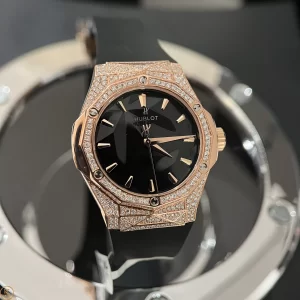Đồng Hồ Hublot Like Auth Classic Fusion Orilinski King Gold Viên Full Kim Moissanite
