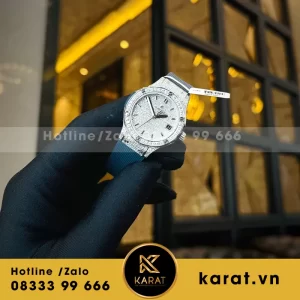 Đồng hồ hublot nữ 33mm độ full moissanite