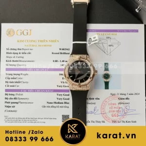 Đồng Hồ Hublot Orlinski King Gold Đính Full Kim Cương Tự Nhiên Replica 11 40mm