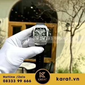 Đồng Hồ Hublot Spirit Of Big Bang Titanium Replica 11 Viền Gốm Đen Nhà Máy BBF 42mm
