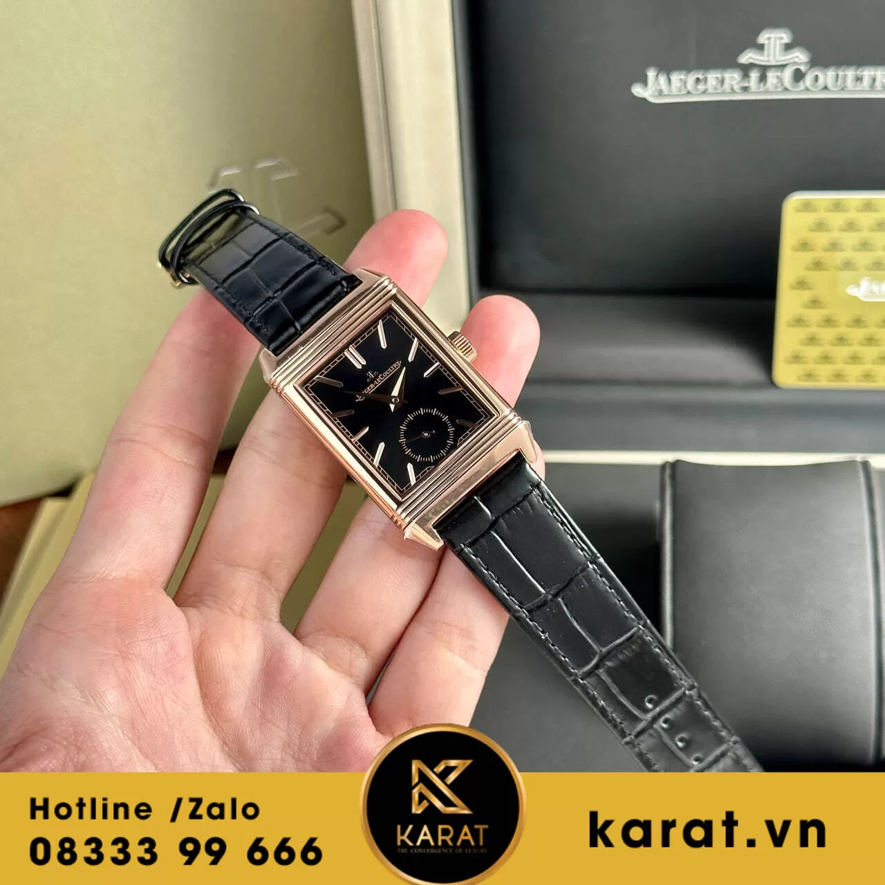 Đồng hồ Jaeger LeCoultre Master Reverso Tribute Monoface Small Seconds mặt đen