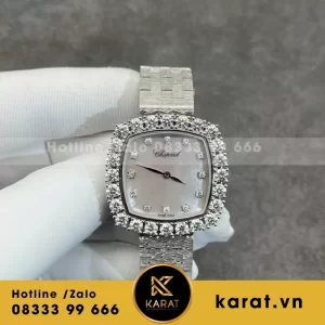 Đồng Hồ Nữ Chopard Chế Tác Vàng Trắng Kim Cương Thiên Nhiên 30.5 mm