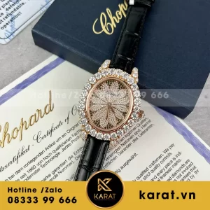 Đồng hồ nữ chopard độ kim cương moissanite